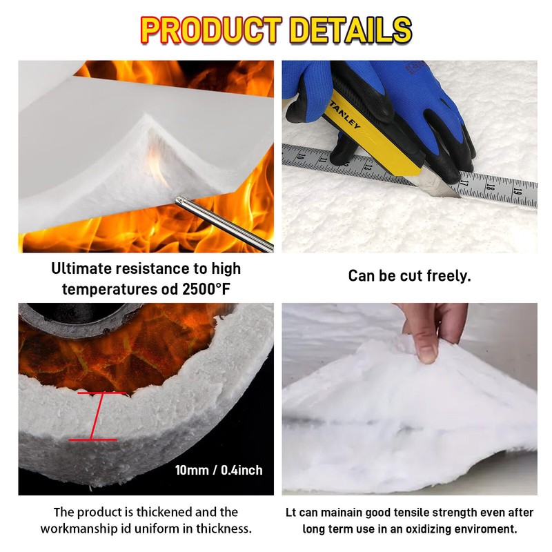 30CMx60CM Pack of 1 Ceramic Fiber Blanket Fireproof Insulation Baffle For Ovens gallery