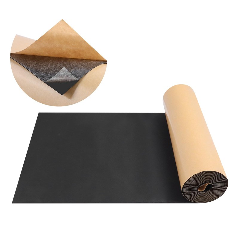 Foam Padding Sheets Adhesive Insulation Neoprene Roll Black 12x59x1/16 Inch