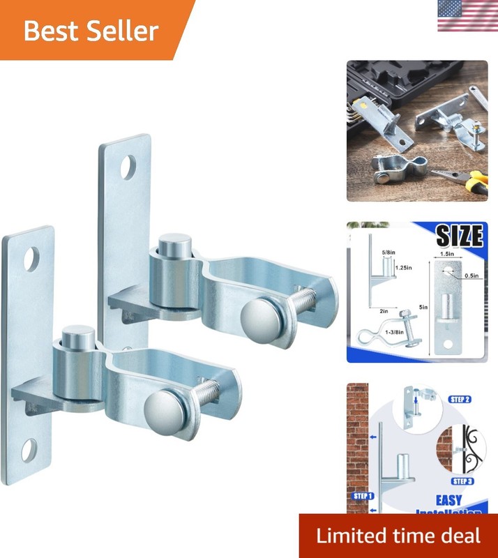 8 Pcs 1-3/8″ Outdoor Gate Hinge Set – Weather Resistant & Long-Lasting