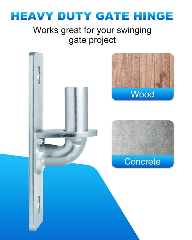 Wall Mount Gate Hinges 2 Pack Farm & Chain Link Gate Hinges with 5/8'' Pin, H... gallery
