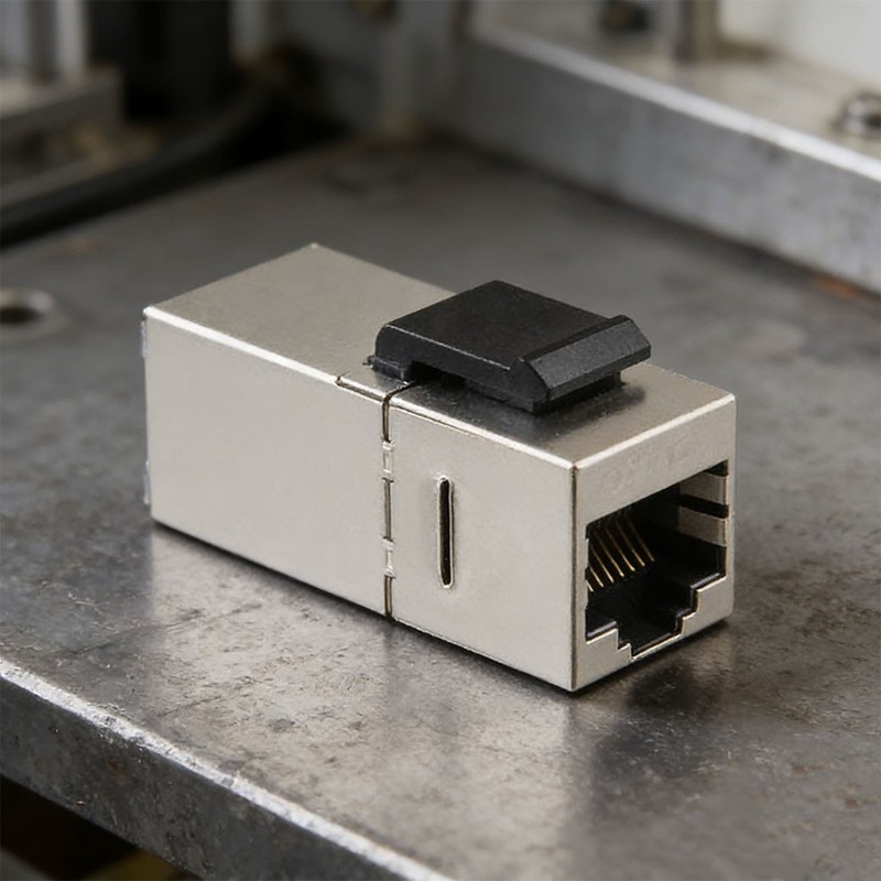 4pcs Stainless Steel CAT6A Shielding Module for High Performance Networks gallery