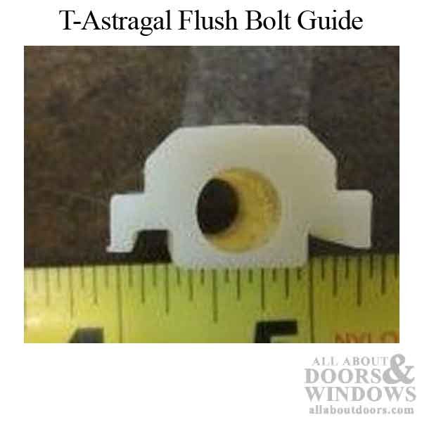 Guide, T-Astragal Flush Bolt, 2 inch length, Closed Face Plastic – White