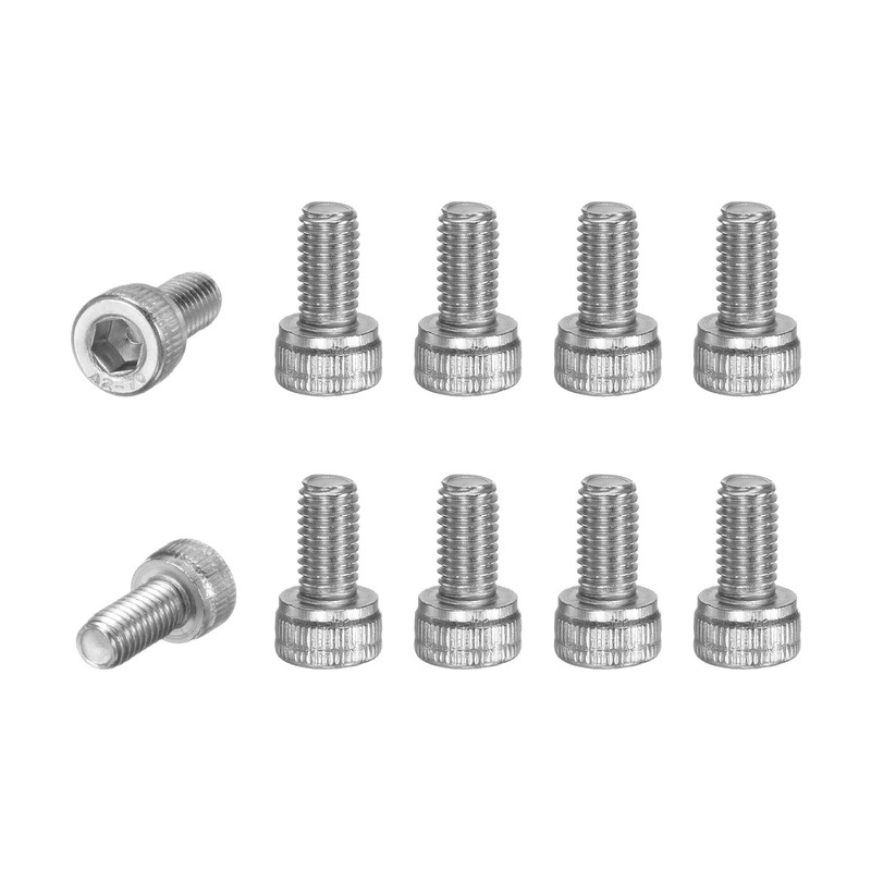 10-Pack Socket Head Cap Screws Bolts M5x10mm 0.8mm Pitch for Chainsaw [Silver]