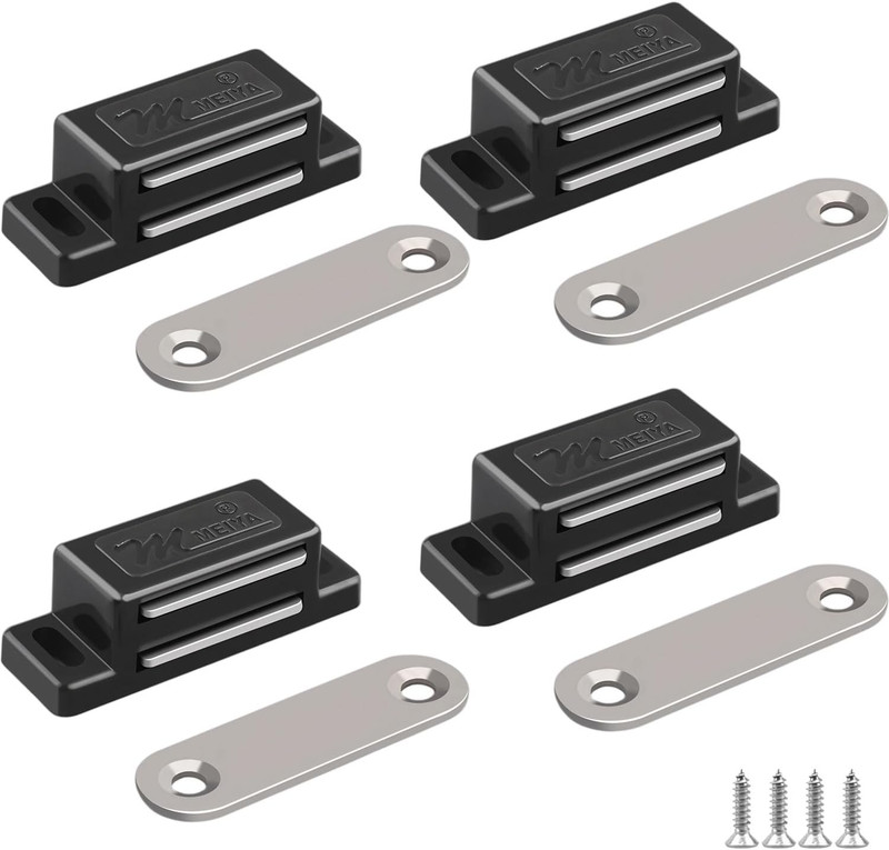 Cabinet Magnetic Catch – 4 Pack Cabinet Door Magnetic Latch for Cupboards Drawer