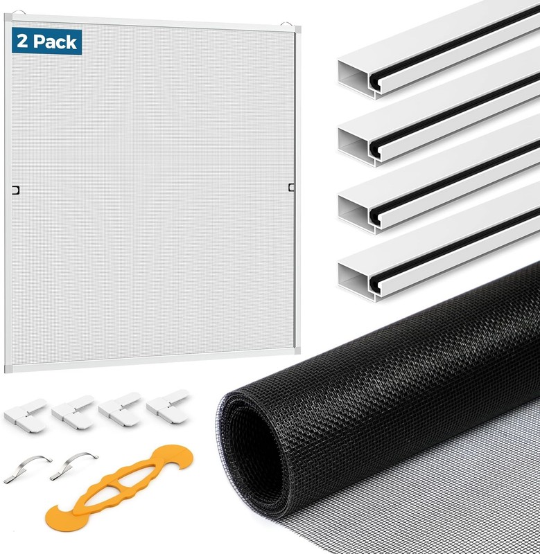 Augblinds 2 Sets Window Screen Frame Kit, 5/16 in x 3/5 in x 46 Inch, #R017