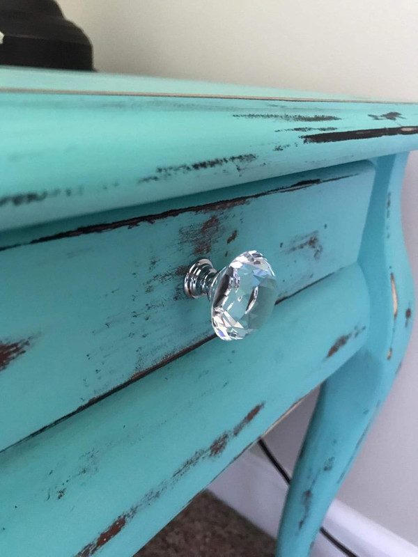 5 Pack Crystal Glass Cabinet Knobs-30mm Diamond Shape Pulls Handles for Drawer D gallery