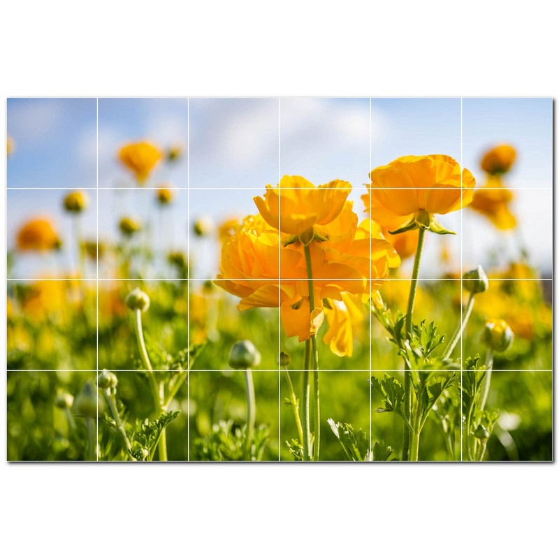 Spring Ceramic Tile Wall Mural PT500956. 25.5″ W x 17″ H (24) 4.25 tiles