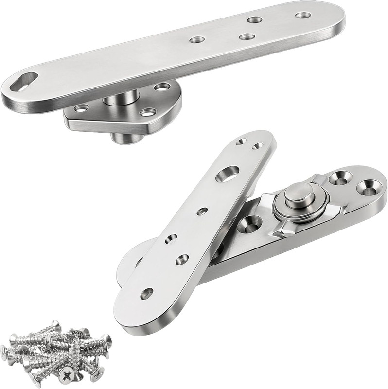 Heavy Duty Pivot Hinge Hold Open Hidden Door Hinge – 1100 Lbs Load, Locking 90 D