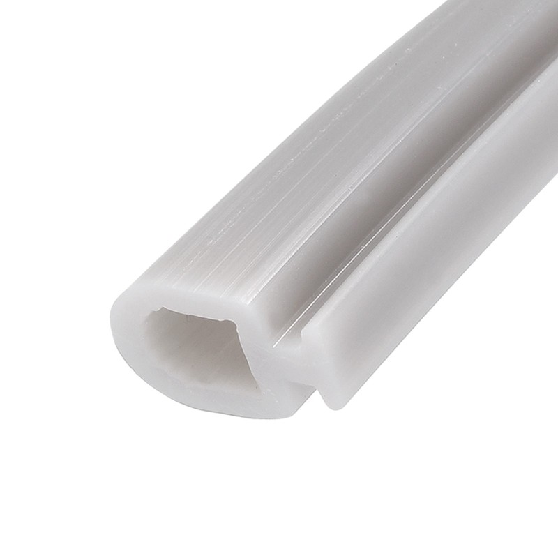 6.5mm x 5Meter Bulb Type Window Weatherstrip Silicone T-Slot Mount Seal Strip