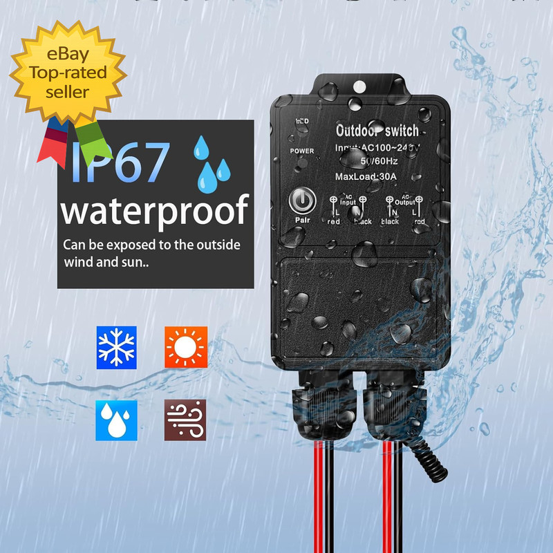 12V Remote Control Switch IP67 Waterproof DC8 80V 30A Relay Wireless gallery