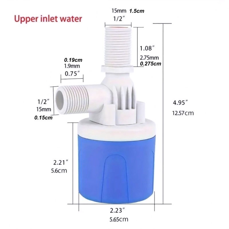 Automatic Water Level Control Valve 1/2" Plastic Float For Aquaculture Tank gallery