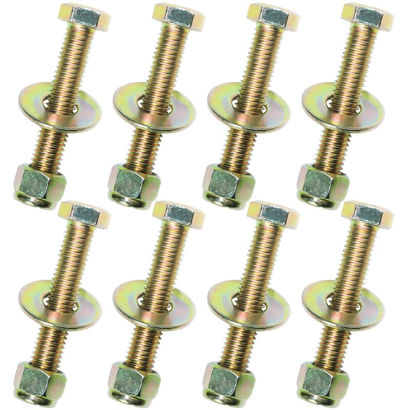 3/8" x 2" Hex Head Bolt by Color Galvanization with Nylon Lock nut and Large ...