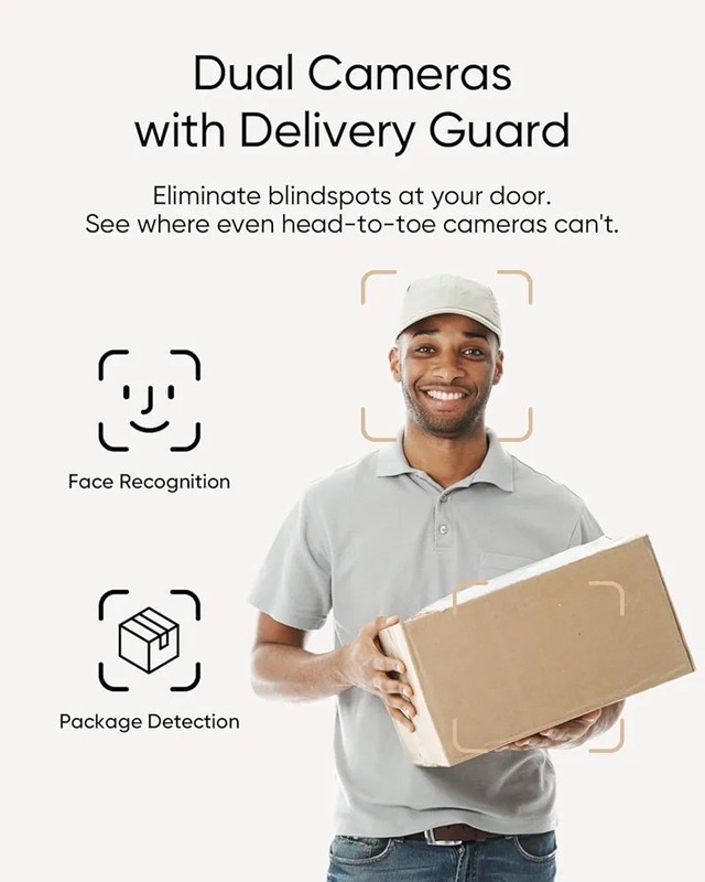 eufy Security E340 Video Smart Doorbell With Extra Battery - Black gallery