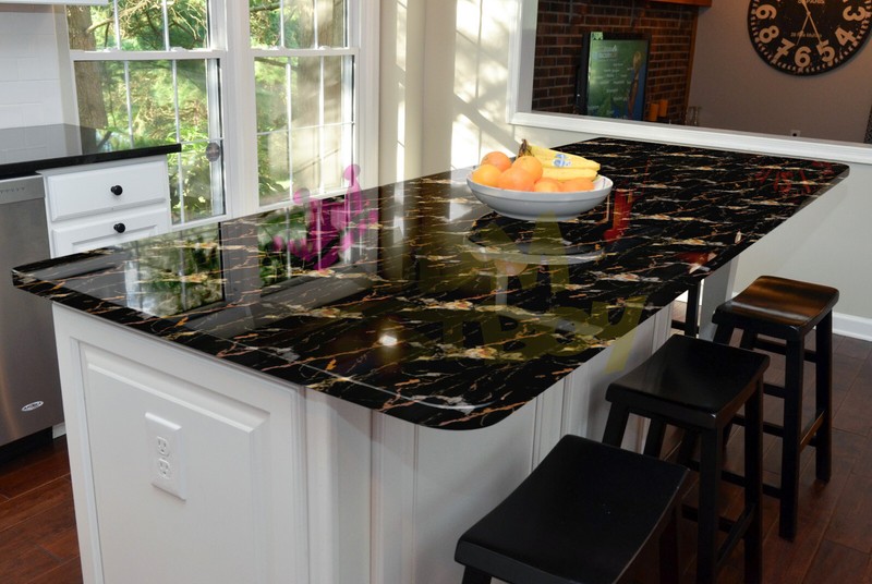 Gloss Marble Granite Vinyl Wrap Sticker Wallpaper Kitchen Home Counter Top 6731 gallery