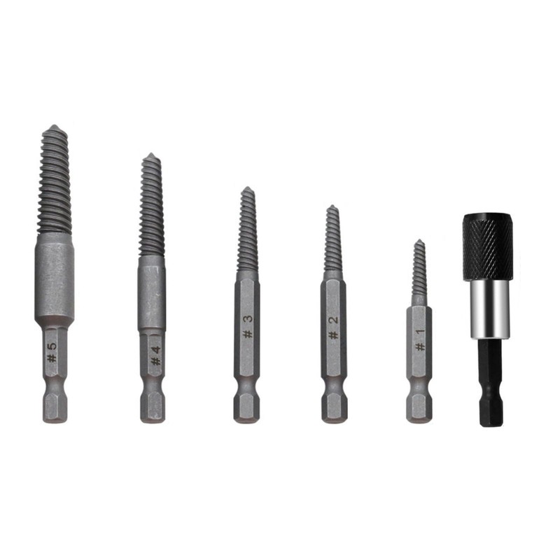 Stud Screw Extractor Remover For Hex Shank Design Fit 5-7mm (#1), 6-8mm (#2)