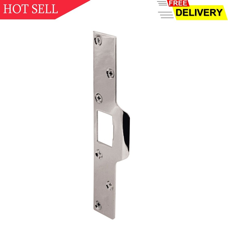 Prime-Line U 9476 Maximum Security Latch Strike, 1-1/4 In. x 7-7/8 In., Steel,..