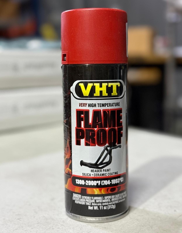 VHT SP109 High Temperature Flame Proof FLAT RED Header Spray Paint - 11oz gallery