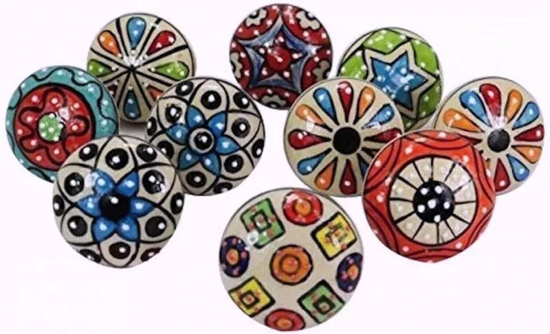 Ceramic Door Knobs Drawer Pulls Cupboard Handles Multi Color Knobs Set 200 pc