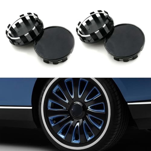 4PCS Wheel Center Caps for Rims, Snap-in Plastic Wheel Center Hub Cap Black