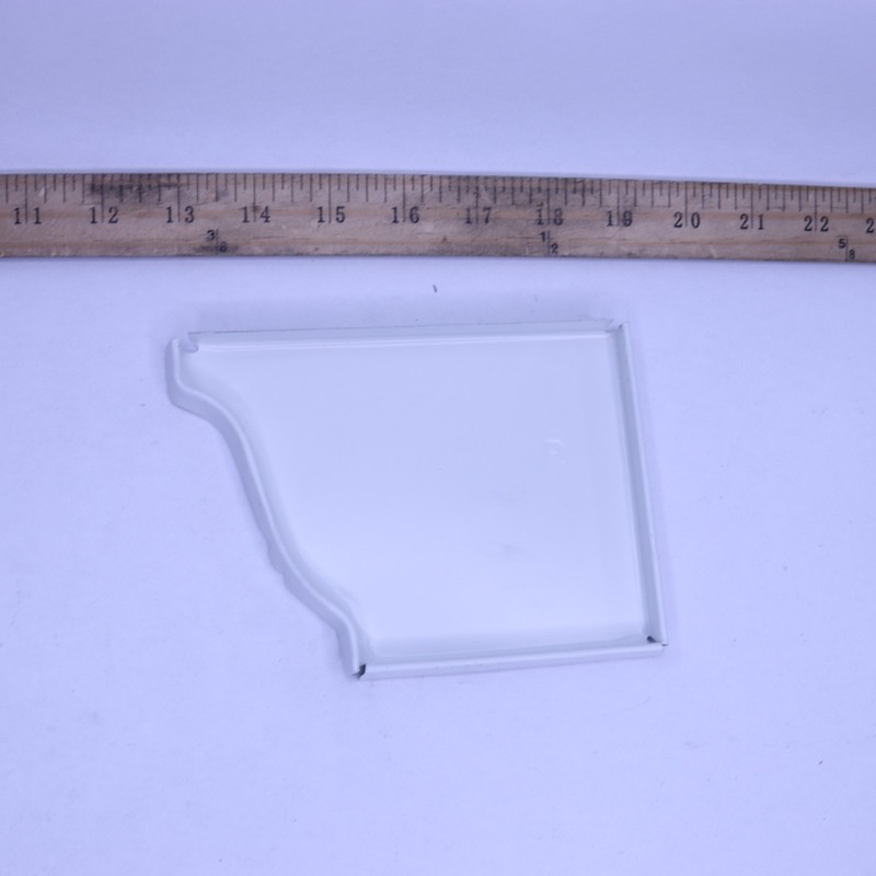 Gutter Right End Cap White 6″