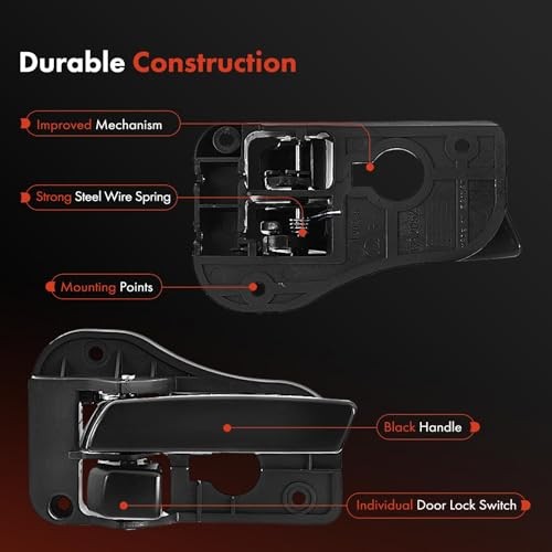 Front or Rear Right Passenger Side Interior Door Handle Compatible with Kia gallery