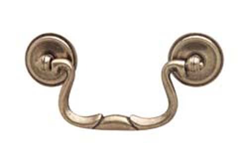 Knocker Bail Pull Cabinet FURNITURE Hardware Drawer 3″ C-C Antique Brass Burnish