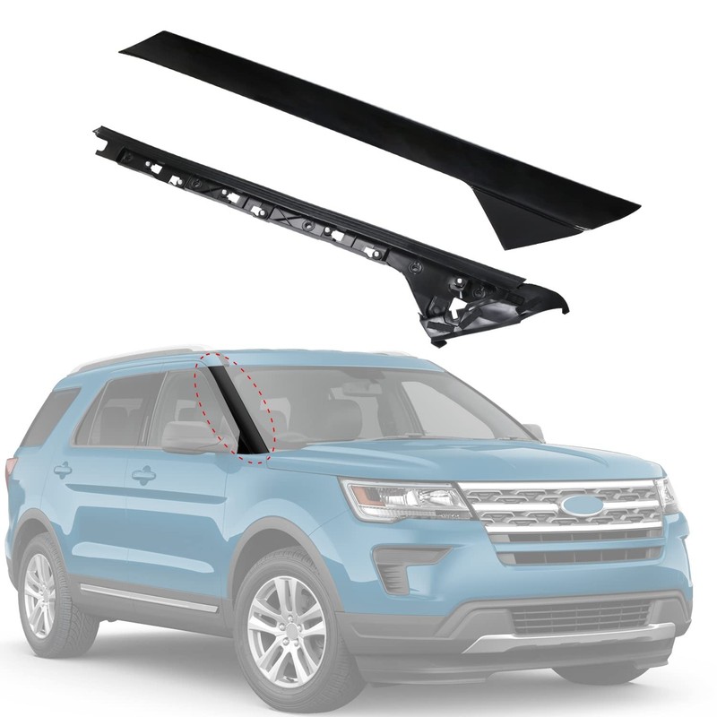 APillar Windshield Molding Front Right Trim Outer & Inner Replacement for For…