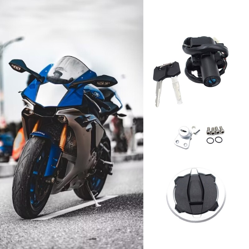 Easy to Install Lock Set Durable & Waterproof Lock Durable Fuel Caps for KLE300 gallery
