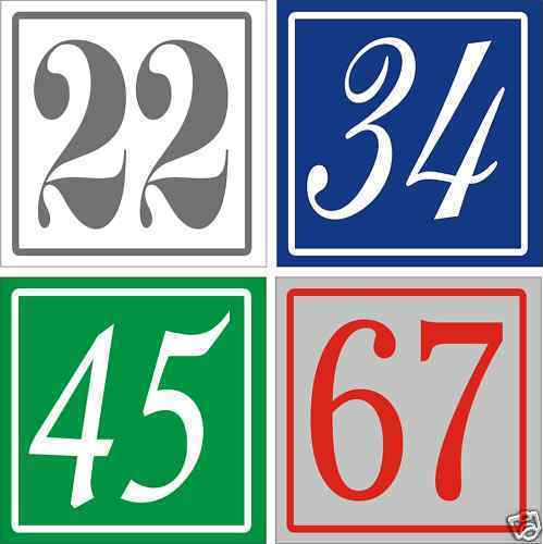 10 Or 25 House Number Plastic 0 3/16in,3 15/16x3 15/16in,Wish