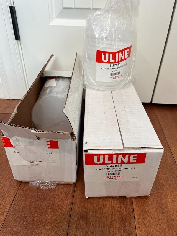 Uline S-22985 ( 1 Quart ) Mixing Container Lids (Pack of 100 )