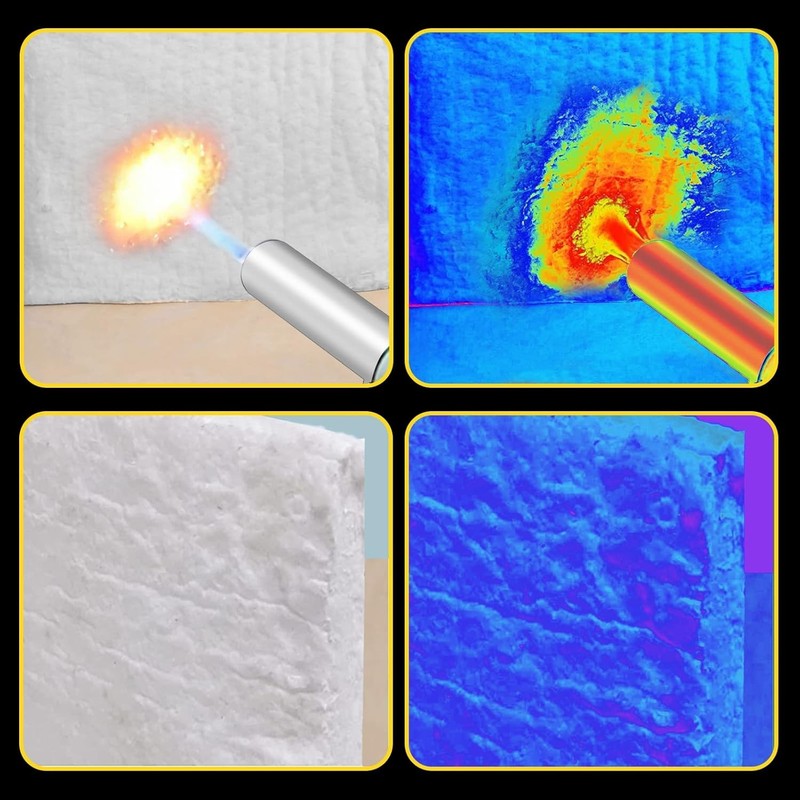 Versatile Fireproof Ceramic Fiber Blanket 1" Thick - 2400°F Rated Insulation gallery