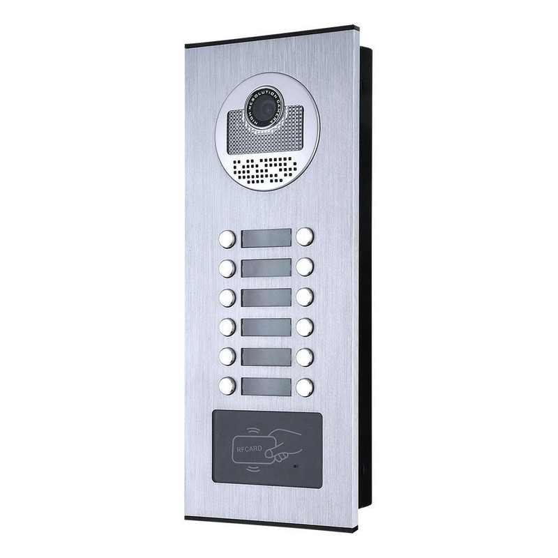 7inch 9 Apartment Video Doorbell Intercom System RFID IR 92ºCamera 1000TV Line gallery