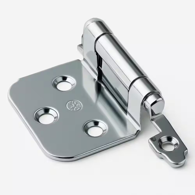 1-5/8 In. Surface Mount Self-Closing Exposed No Radius Cabinet Hinge in Satin Ni gallery