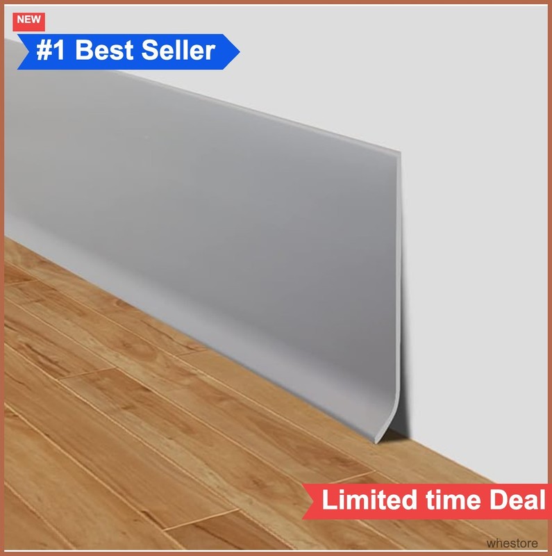 Flexible Baseboard Molding Trim 4 Inch x 40 Feet Self Adhesive Vinyl Wall Base