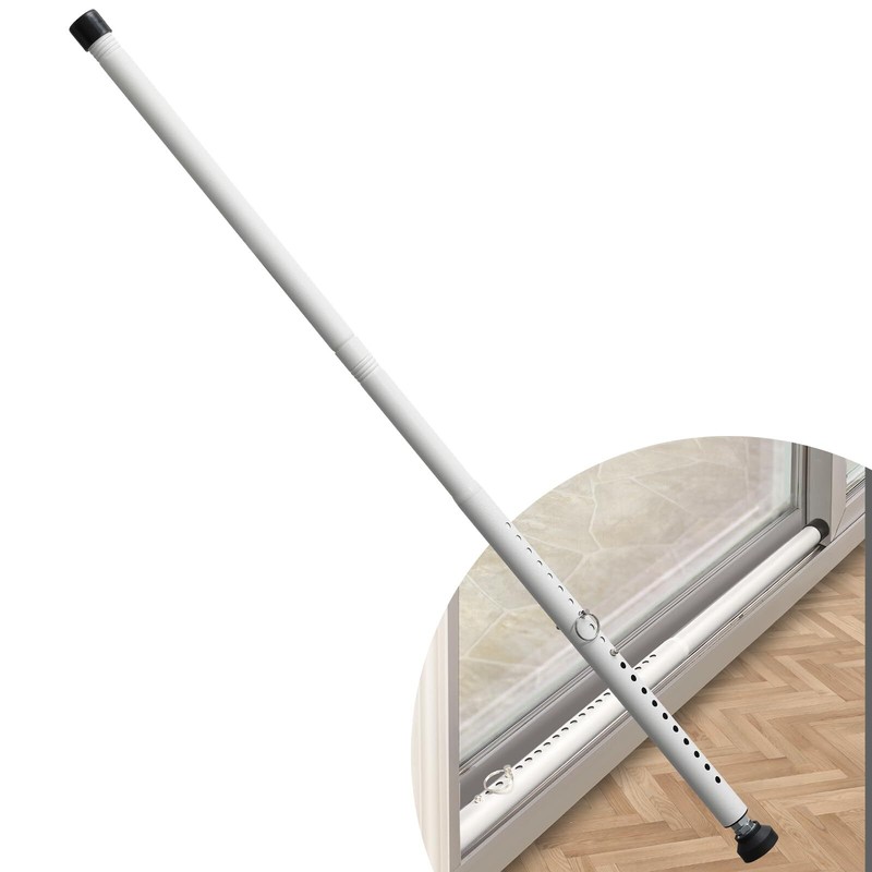 Adjustable Security Bar 17.7-50.5 Inch for Sliding Doors and Windows White