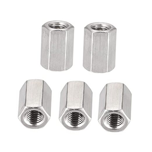 (DxPxH) Hex Coupling Nuts – 5Pack – Good for Home Garage Repairs M8x1.25mmx20mm