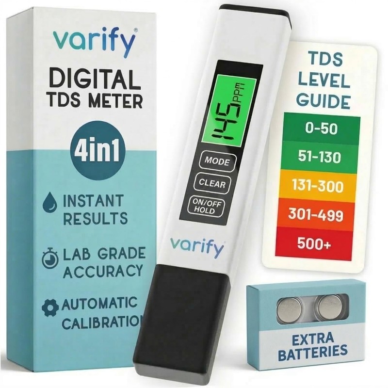 Instant 4in1 TDS Meter Digital Water Tester for Drinking Water | Accurate 0–9…