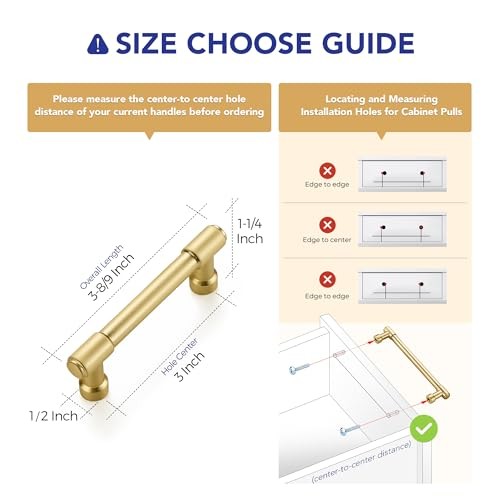 Pack 3 Inch Hole Center Solid Kitchen 3 Inches Hole Center 2 Brushed Gold gallery