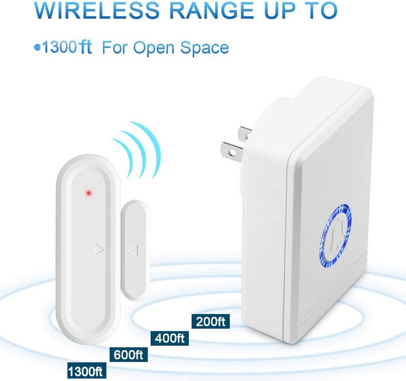 Door Open Sensor Chime 3 Magnetic Sensor Wireless Alarm 48 Chime 1300ft for Home gallery