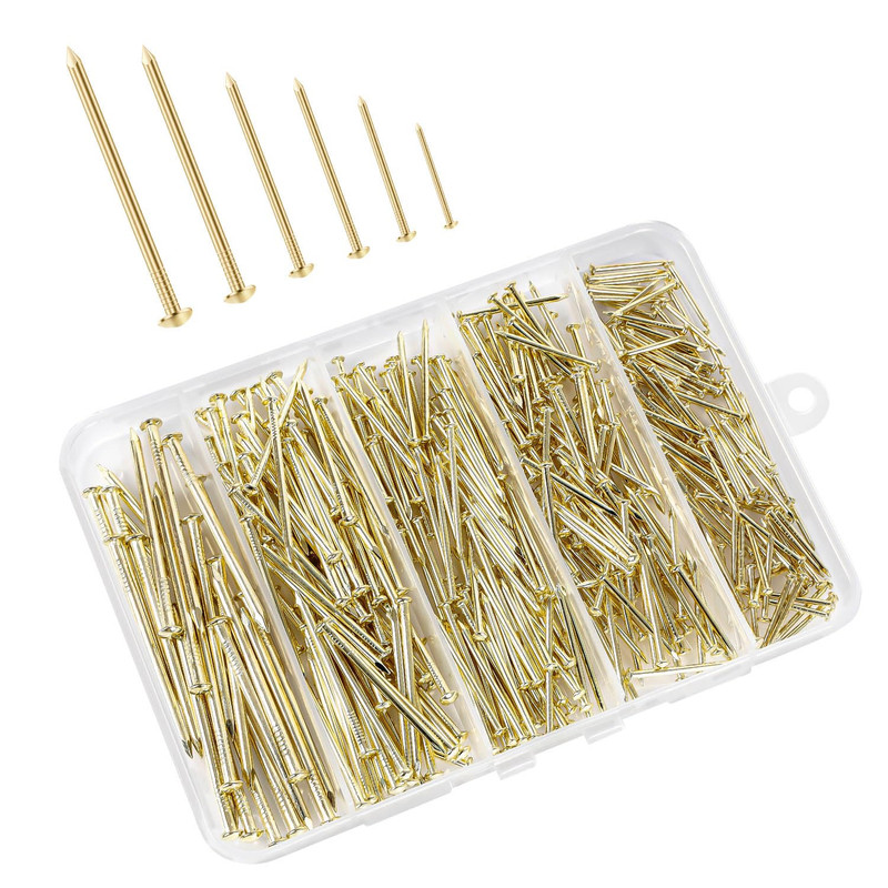 400 PCS Nails Assortment Kit, Picture Hanging Nails, Wood Nails, Wall Nails for