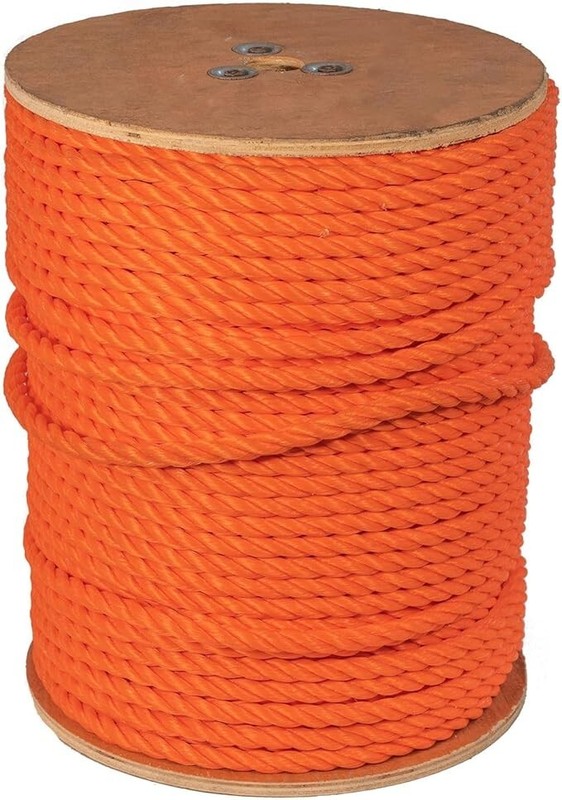ATERET Twisted 3-Strand ORANGE Polypropylene Rope Monofilament ALL SIZES