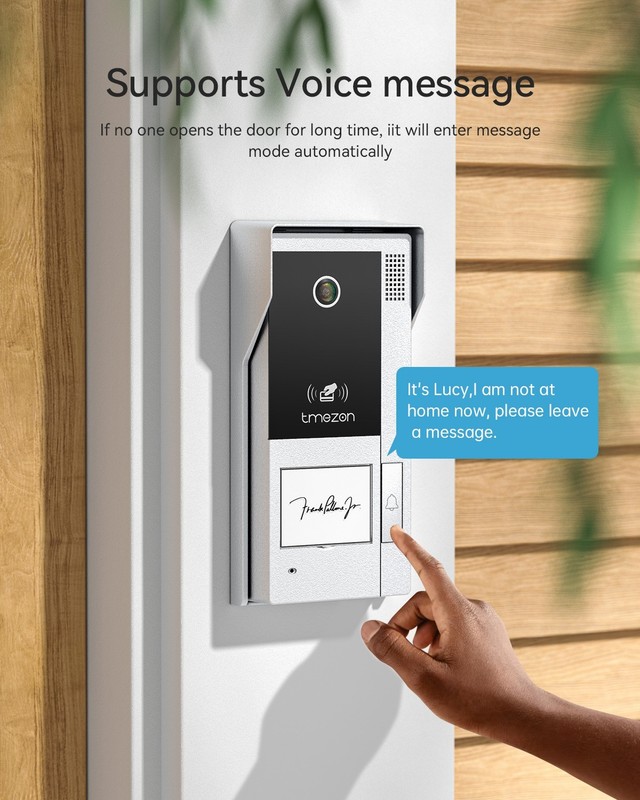 TMEZON WiFi Video Intercom System Doorbell Camera 7'' Touch Monitor TUYA APP gallery