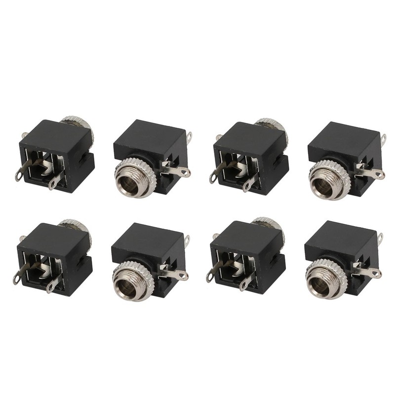 8pcs 3.5mm Female Stereo Audio Socket Jack Connector 3 Terminal PCB Mount