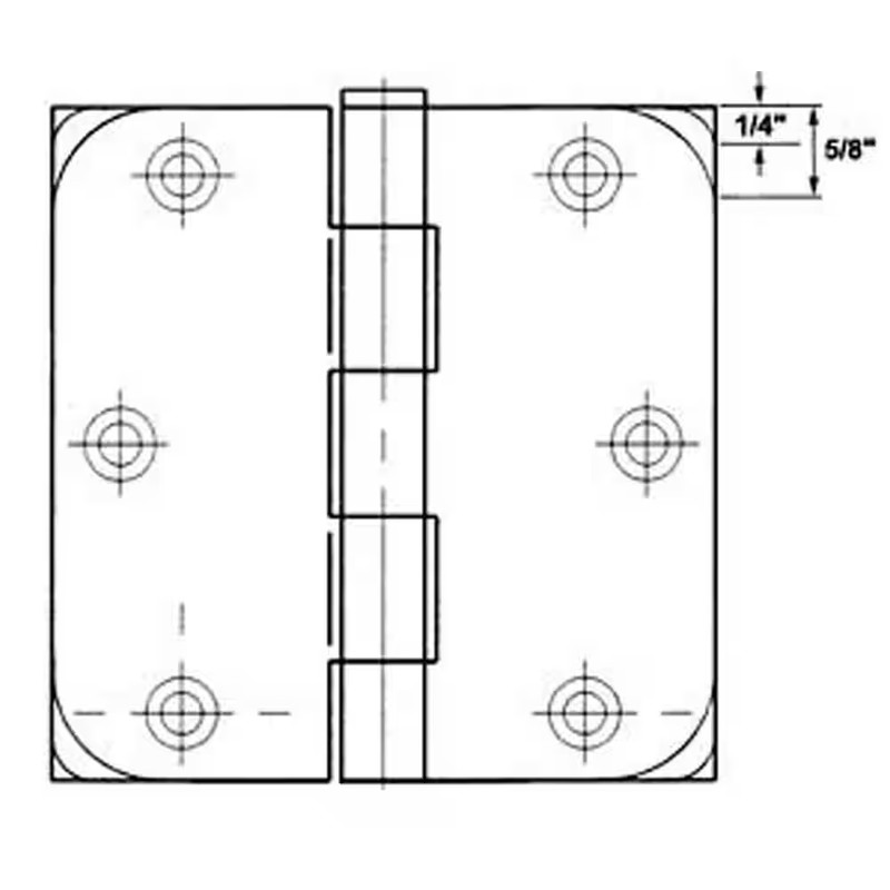3-1/2 In. Oil Rubbed Bronze Steel Ball-Bearing Door Hinge 5/8 In. Corner Radius gallery