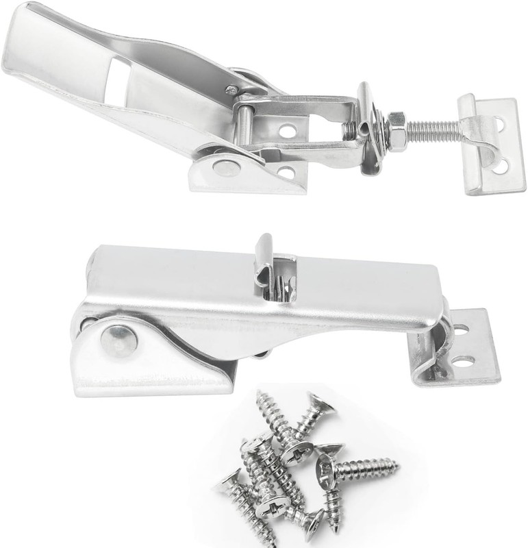 2PCS Adjustable Latch Buckle Toggle Catch Lock Clamp Heavy Duty Stainless Steel