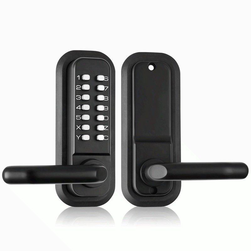 Mechanical Keyless Entry Door Lock with 14-Digit Keypad, Durable Zinc Alloy gallery