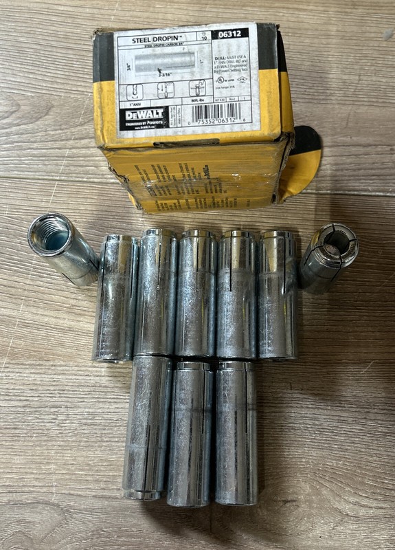 10pk Dewalt Drop-In Anchor , 3/4″ Rod diameter