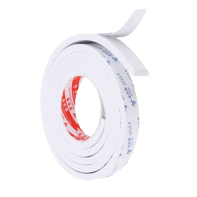 7 Feet Sealing Foam Tape 2.5cm Wide 10mm Thick Adhesive Weather Strip White