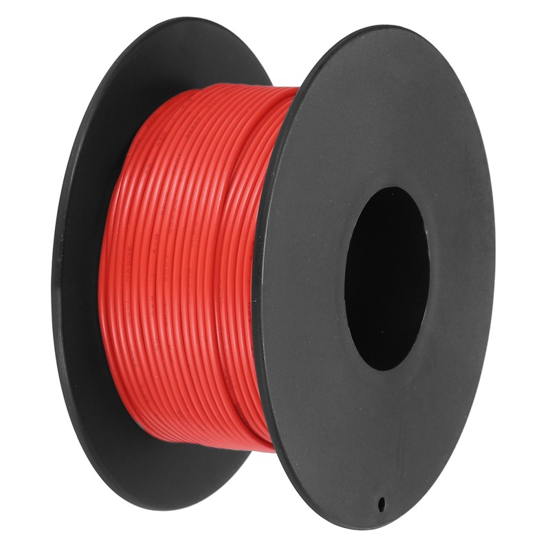 30AWG Stranded Wire PVC Hookup 30M/98ft Red, Electrical Wire UL1007 Spool