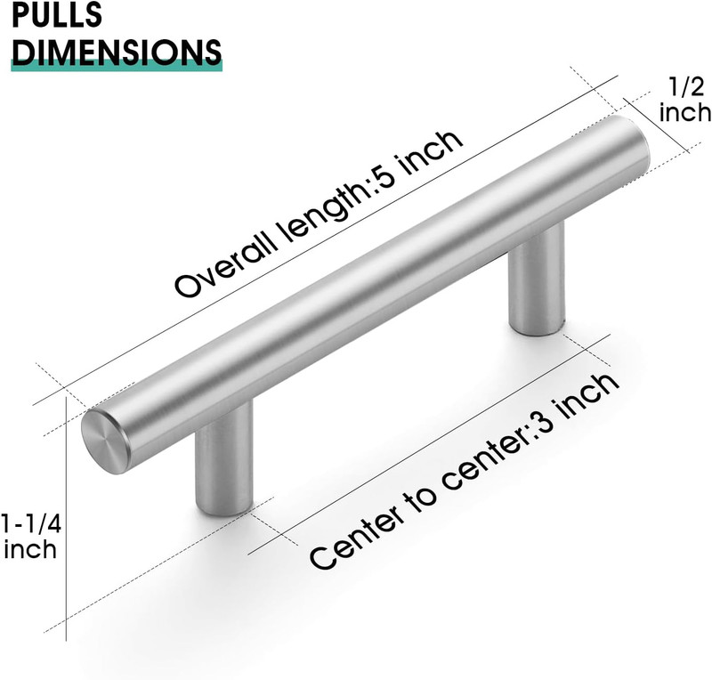 5 Pack 5 Inch Cabinet Pulls Kitchen Cabinet Handles with 3 Inch Hole Center B... gallery